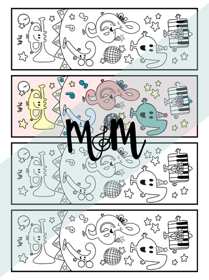 New Year 2026 | Music Bookmarks | Printable Coloring Activity DIGITAL DOWNLOAD