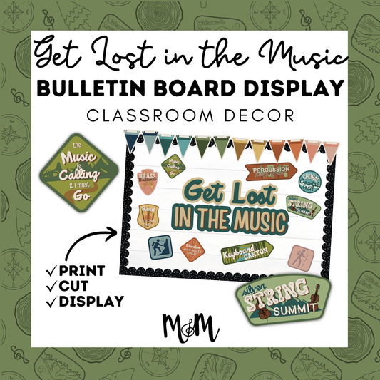 National Parks: Get Lost in the Music | Bulletin Board Display | Music Class Decor