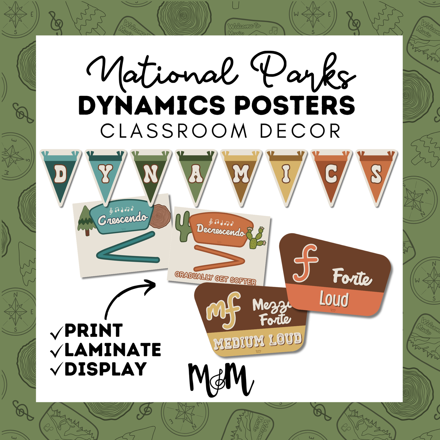 National Parks: Dynamics Posters | Music Classroom Decor