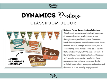 National Parks: Dynamics Posters | Music Classroom Decor
