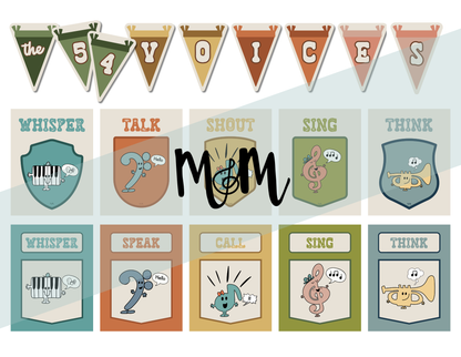 National Parks: Five Voices Posters | Music Classroom Decor
