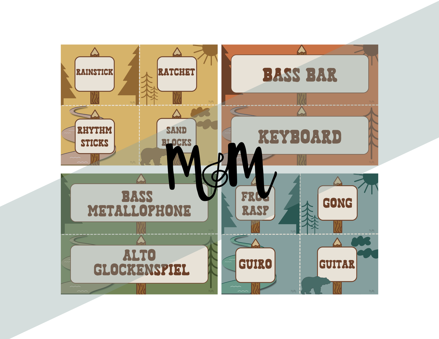 National Parks: Instrument Labels | Music Classroom Decor