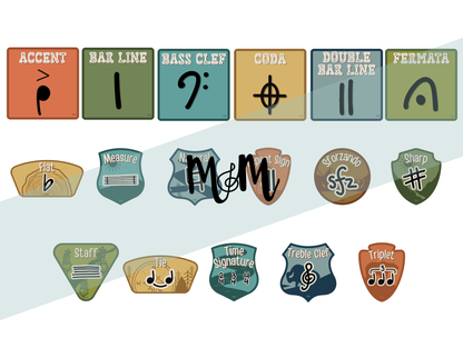 National Parks: Music Symbol Posters | Music Classroom Decor