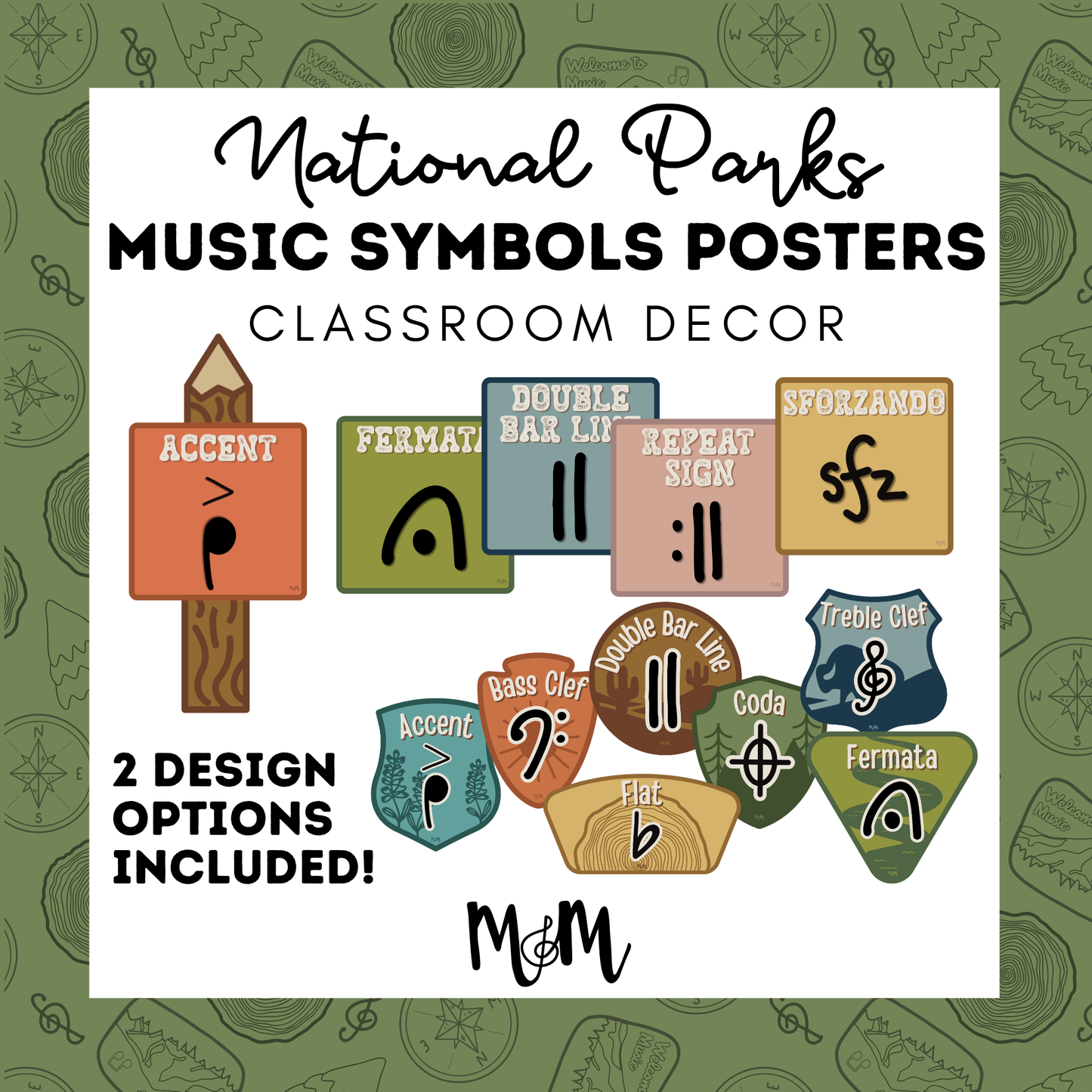 National Parks: Music Symbol Posters | Music Classroom Decor