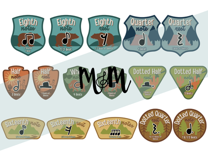 National Parks: Note Values Posters | Music Classroom Decor