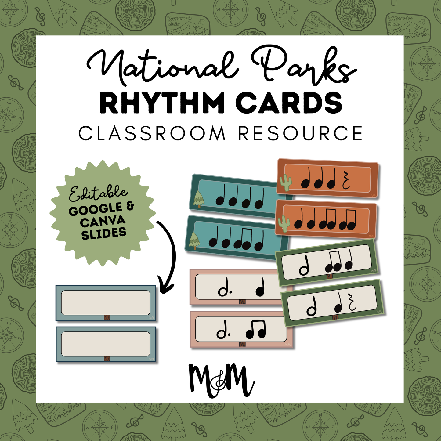 National Parks: Rhythm Cards | Music Classroom Decor