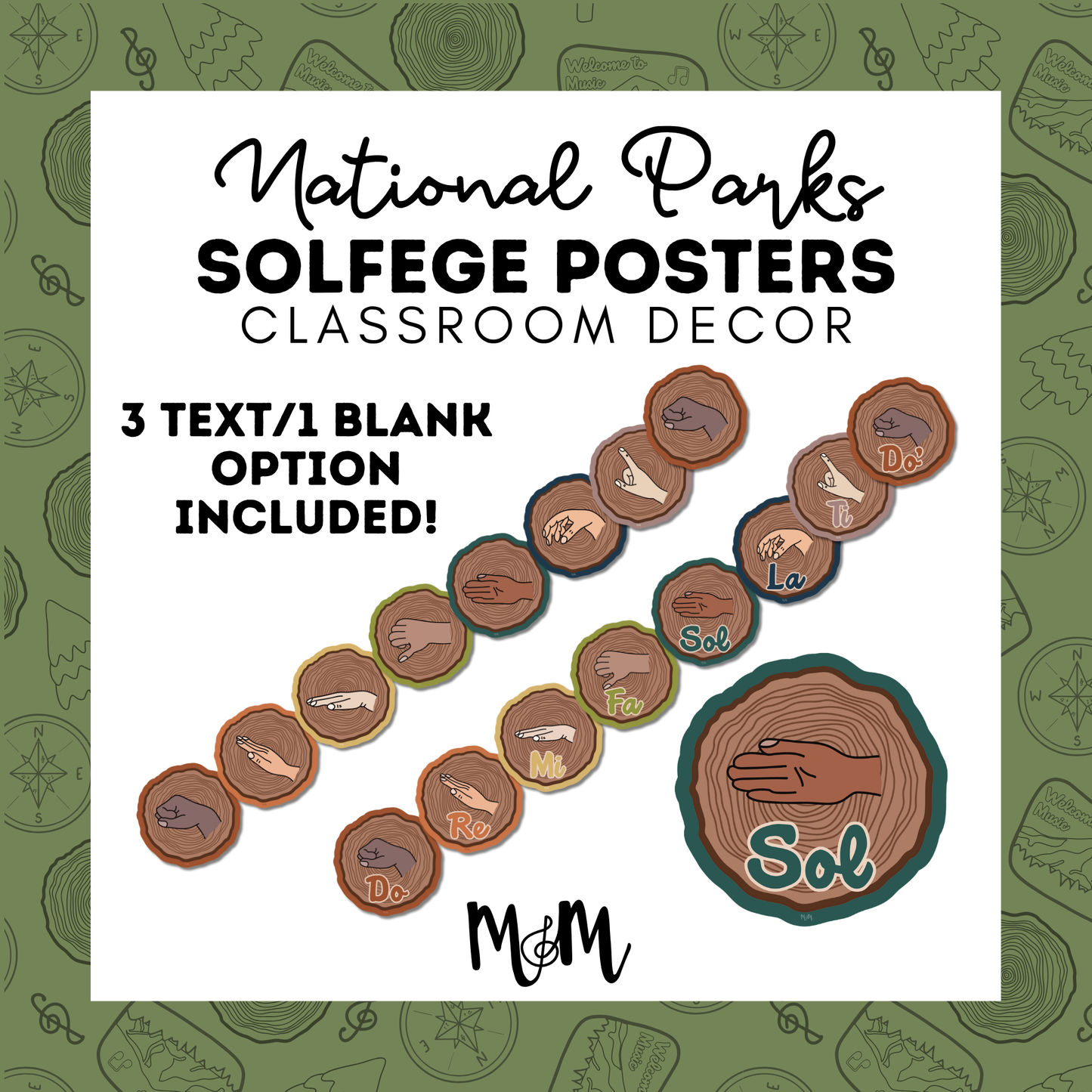 National Parks: Solfege Hand Sign Posters | Music Classroom Decor
