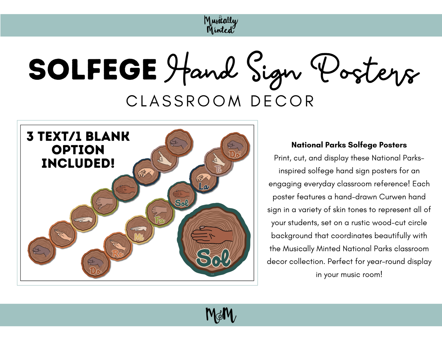National Parks: Solfege Hand Sign Posters | Music Classroom Decor
