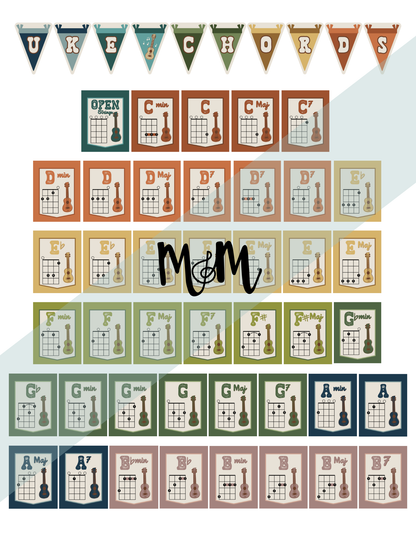 National Parks: Ukulele Chord Posters | Music Classroom Decor