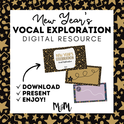 New Year 2026 | Vocal Exploration Google Slides | Music Class Activity DIGITAL DOWNLOAD