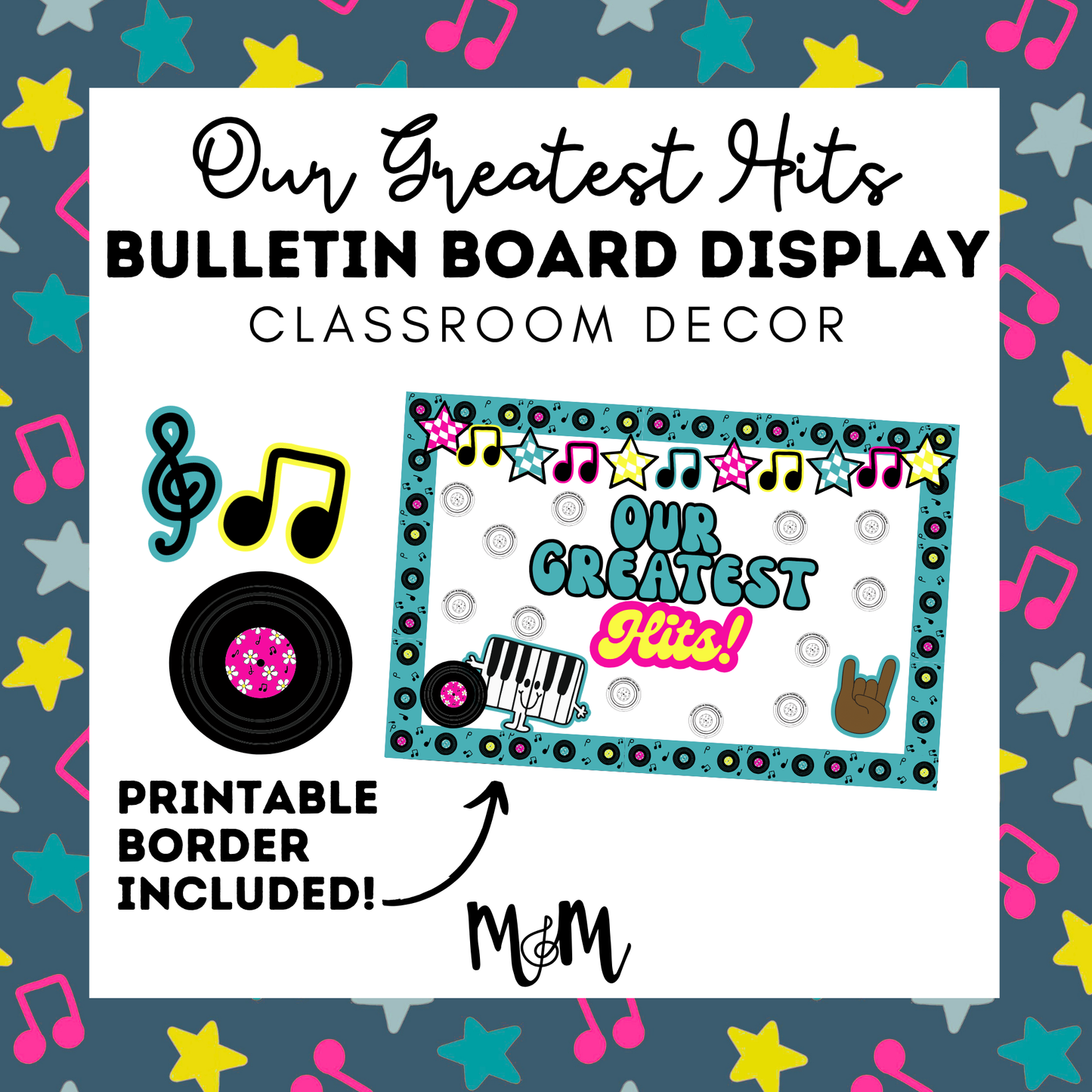 Our Greatest Hits! | End of the Year | Music Class Bulletin Board Set & Activity DIGITAL DOWNLOAD