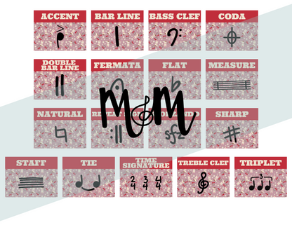 Pink Cowgirl: Music Symbols Posters DIGITAL DOWNLOAD