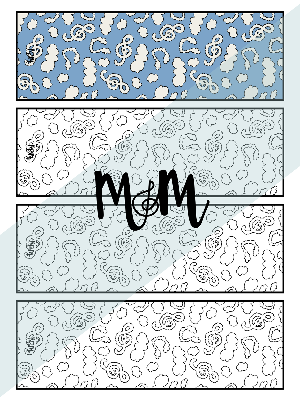 Adventure Awaits in Music Printable Music Bookmarks | Printable Coloring Activity DIGITAL DOWNLOAD