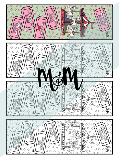 Carnival of Music | Music Bookmarks | Printable Coloring Activity DIGITAL DOWNLOAD