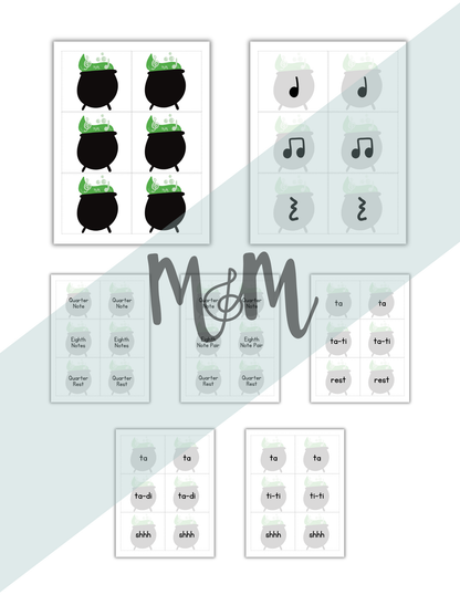Pumpkin Potions Flashlight Memory Game | Rhythm Level 1 | Fall Music Activity DIGITAL DOWNLOAD