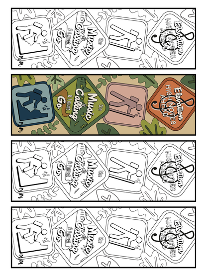 National Parks | Music Bookmarks | Printable Coloring Activity DIGITAL DOWNLOAD