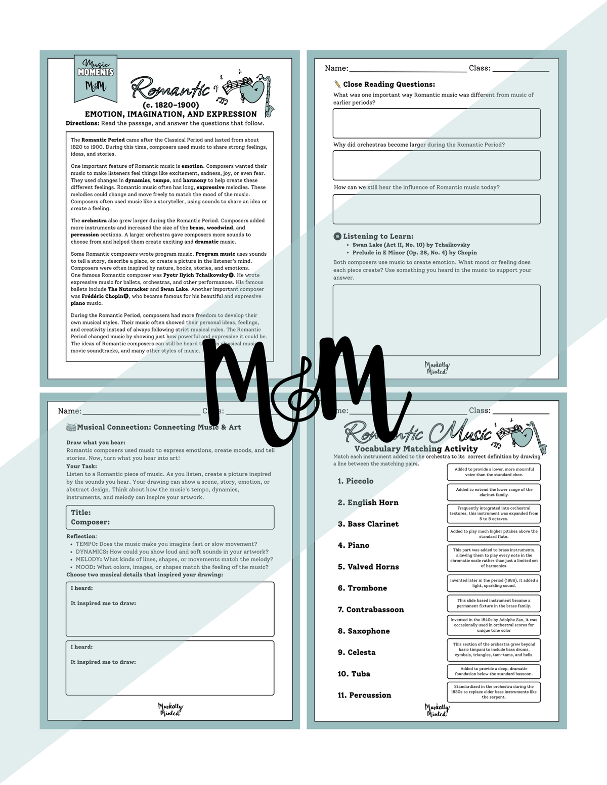 The Romantic Period | Music Class Listening Activity & Music Extension | Unit | DIGITAL DOWNLOAD