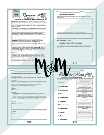 The Romantic Period | Music Class Listening Activity & Music Extension | Unit | DIGITAL DOWNLOAD
