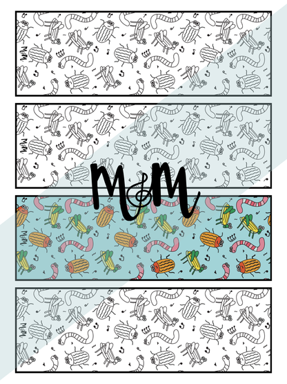 Catch the Music Bug Printable Music Bookmarks | Printable Coloring Activity DIGITAL DOWNLOAD