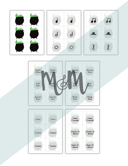Pumpkin Potions Flashlight Memory Game | Rhythm Level 2 | Fall Music Activity DIGITAL DOWNLOAD