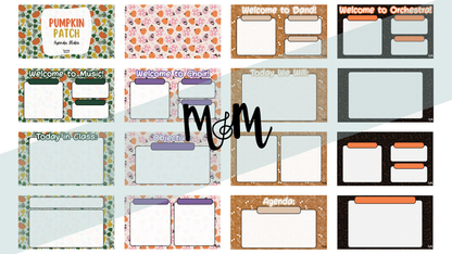 Pumpkin Patch | Daily Agenda Slides | Music Classroom DIGITAL RESOURCE