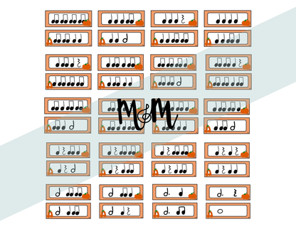 Pumpkin Patch | Rhythm Cards | Printable Music Classroom Decor DIGITAL DOWNLOAD