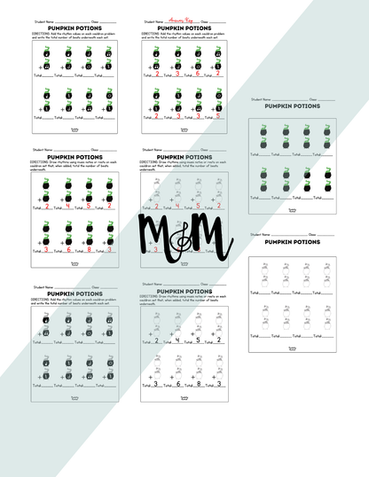 Pumpkin Potions: Rhythm Math Worksheet | Music Class Printable Activity DIGITAL DOWNLOAD