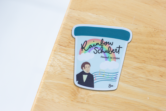 Rainbow Schubert Ice Cream Sticker
