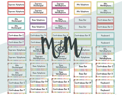 Rainbow Stripes: Orff Rules & Expectations Posters | Music Room Decor