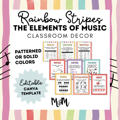Rainbow Stripes: Elements of Music DIGITAL DOWNLOAD
