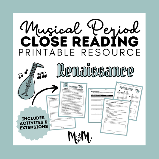 The Renaissance Period | Music Class Listening Activity & Music Extension | Unit | DIGITAL DOWNLOAD