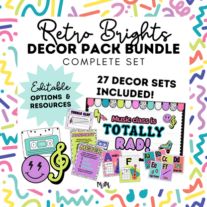 Retro Brights COMPLETE Decor Bundle