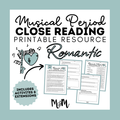 The Romantic Period | Music Class Listening Activity & Music Extension | Unit | DIGITAL DOWNLOAD