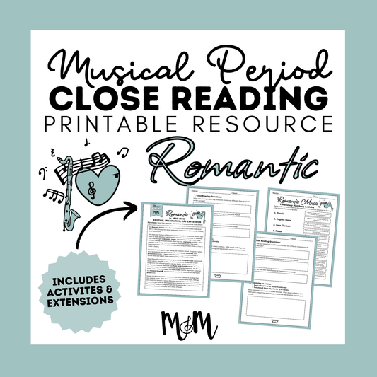 The Romantic Period | Music Class Listening Activity & Music Extension | Unit | DIGITAL DOWNLOAD