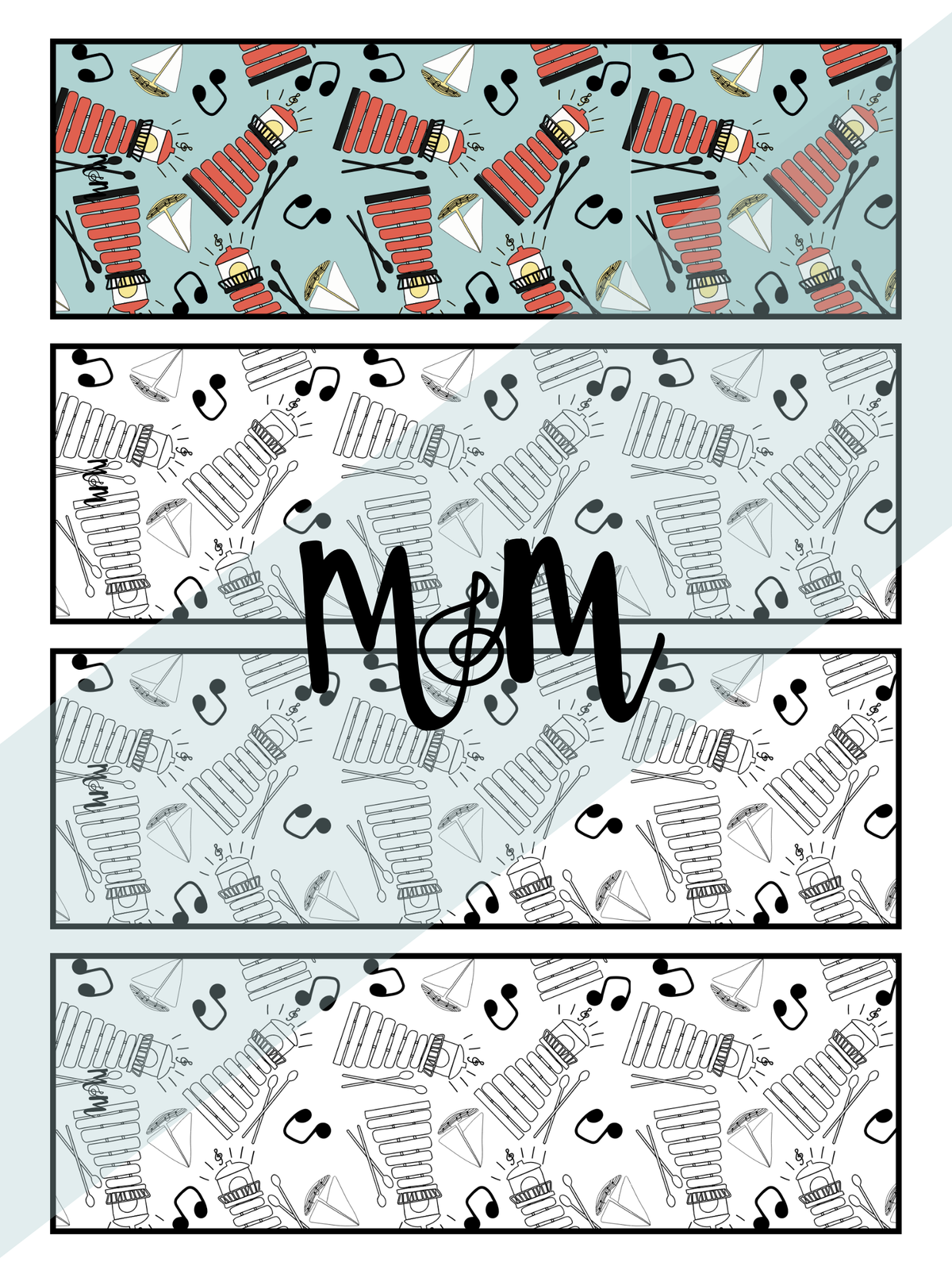 Sailing Symphony | Music Bookmarks | Printable Coloring Activity DIGITAL DOWNLOAD