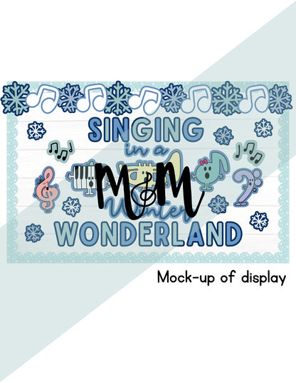 Singing in a Winter Wonderland | Winter Music Bulletin Board Display DIGITAL DOWNLOAD