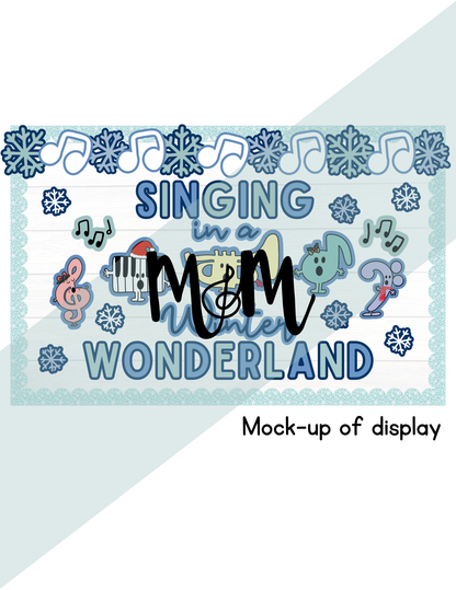 Singing in a Winter Wonderland | Winter Music Bulletin Board Display DIGITAL DOWNLOAD