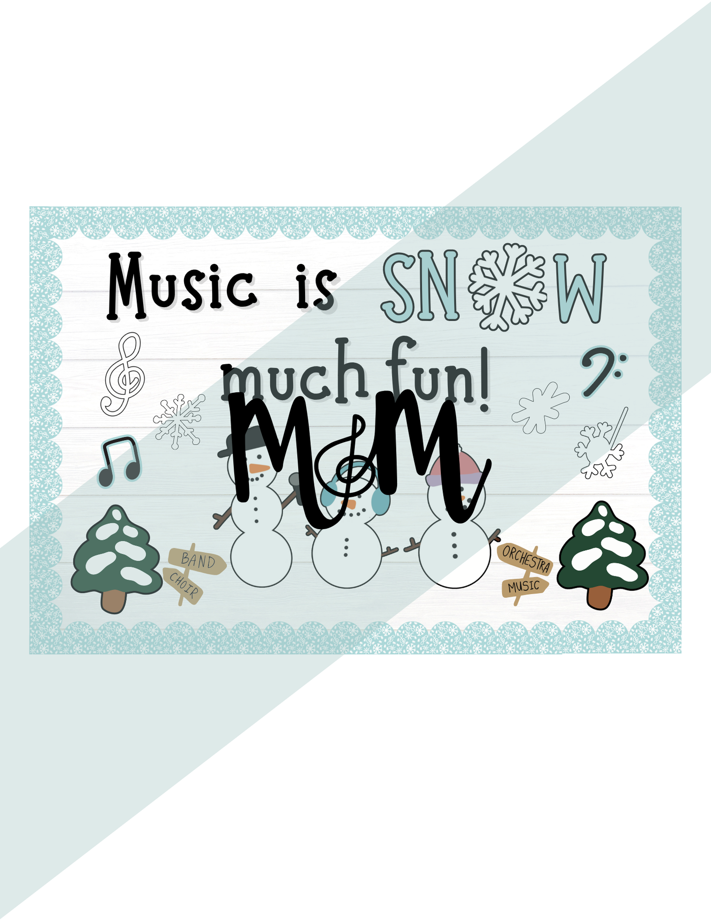 Music is SNOW Much Fun | Winter Bulletin Board Set DIGITAL DOWNLOAD