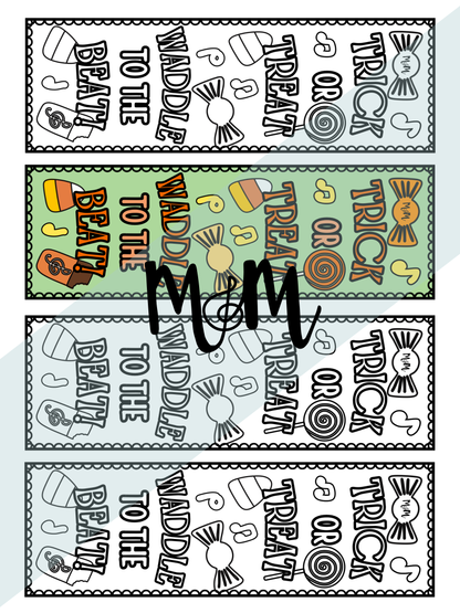 Spooky Geese | Halloween Music Bookmarks | Printable Coloring Activity DIGITAL DOWNLOAD