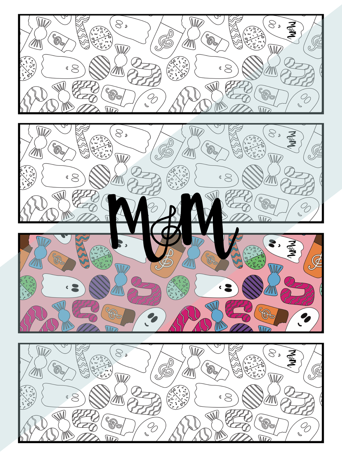 Spooky Geese | Halloween Music Bookmarks | Printable Coloring Activity DIGITAL DOWNLOAD