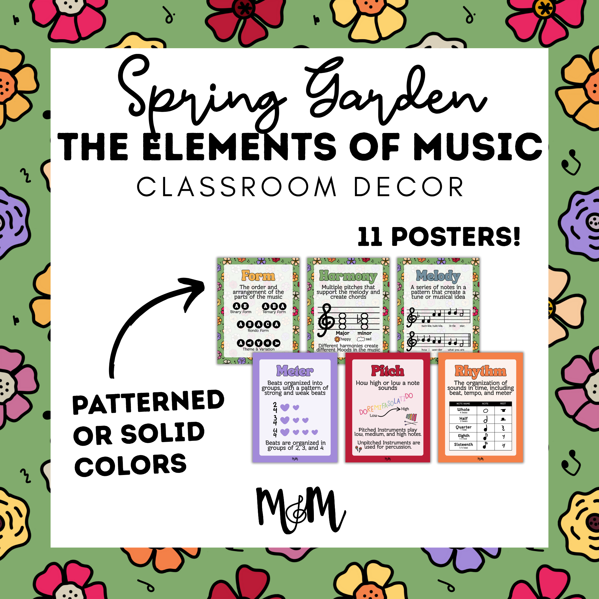 Spring Music Instruments Spring Garden: Elements of Music DIGITAL DOWNLOAD – Musically Minted