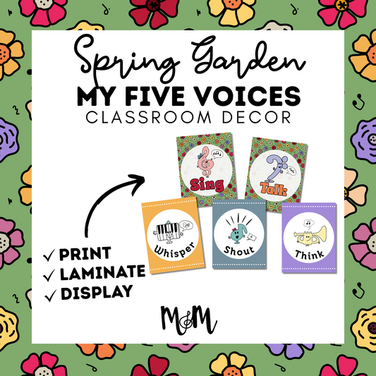 Spring Garden: Five Voices Posters DIGITAL DOWNLOAD