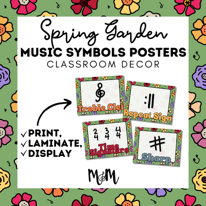 Spring Garden: Music Symbols DIGITAL DOWNLOAD