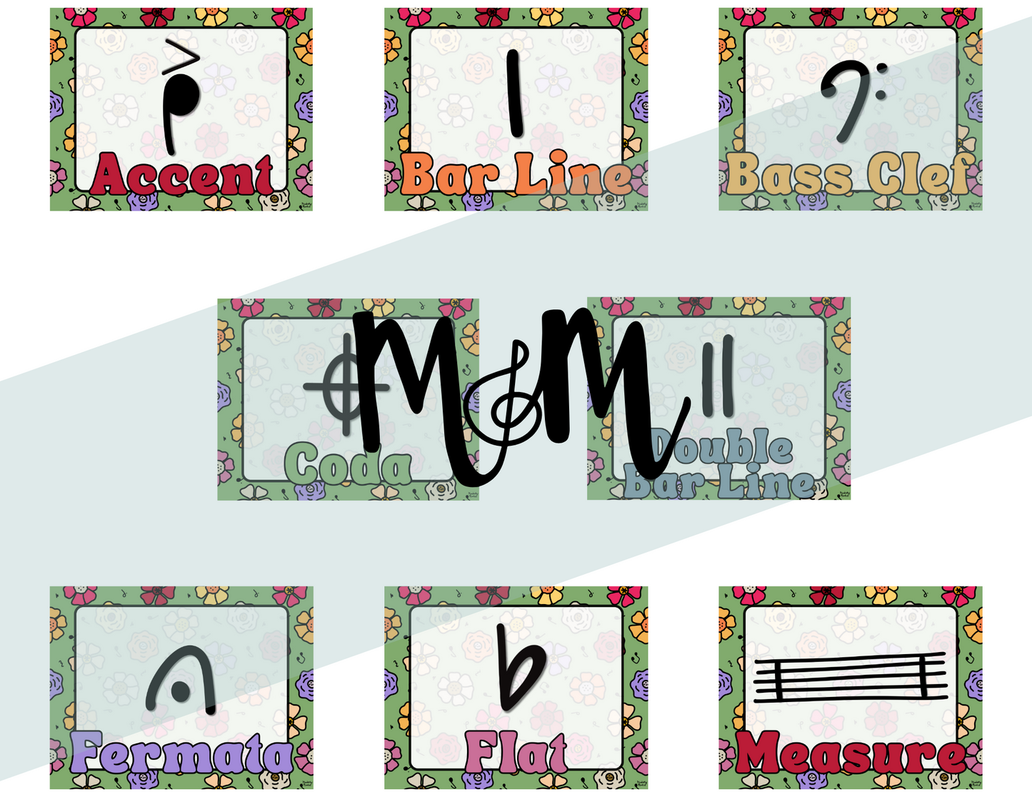 Spring Garden: Music Symbols DIGITAL DOWNLOAD