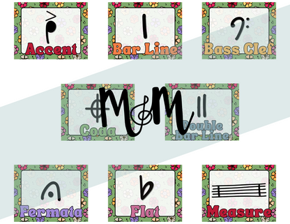 Spring Garden: Music Symbols DIGITAL DOWNLOAD