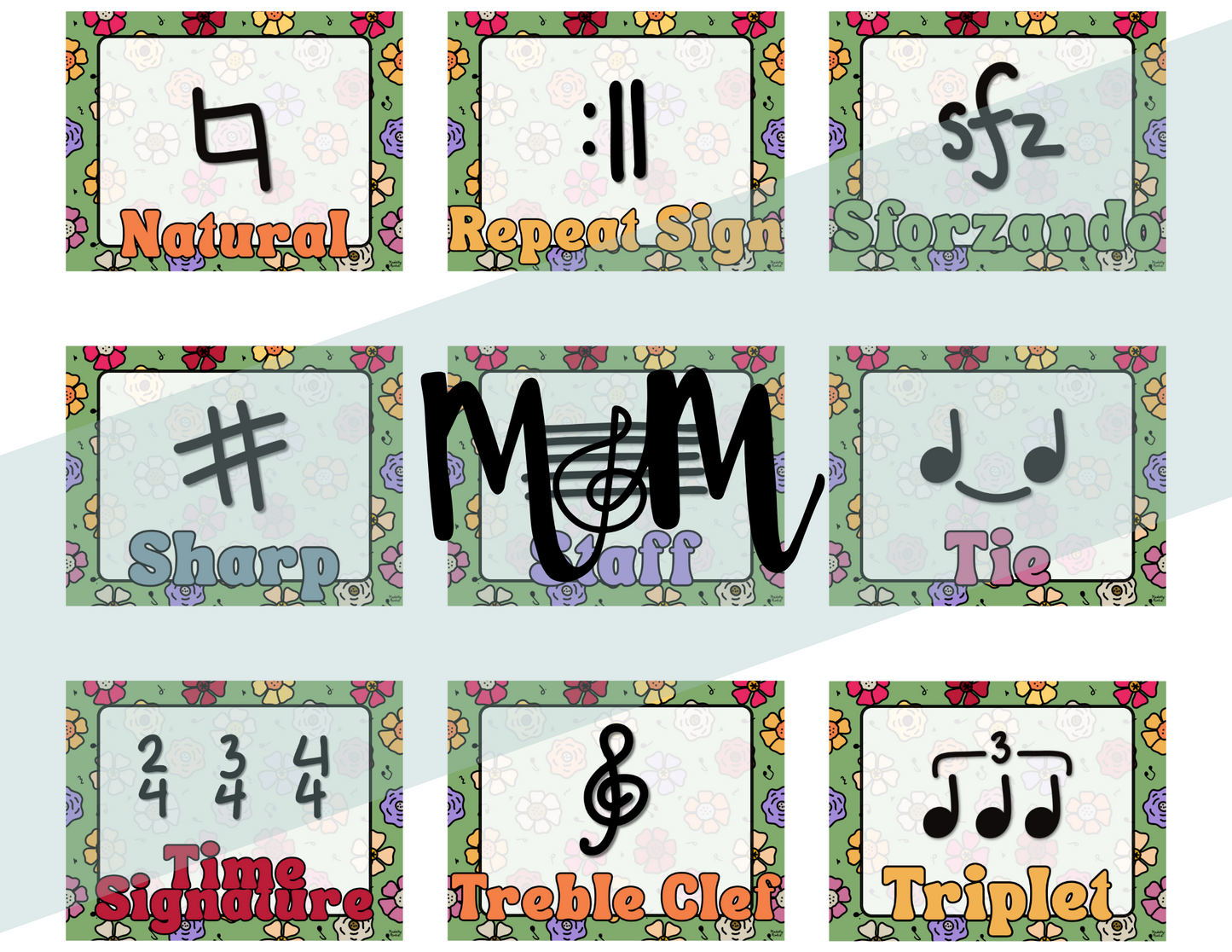 Spring Garden: Music Symbols DIGITAL DOWNLOAD