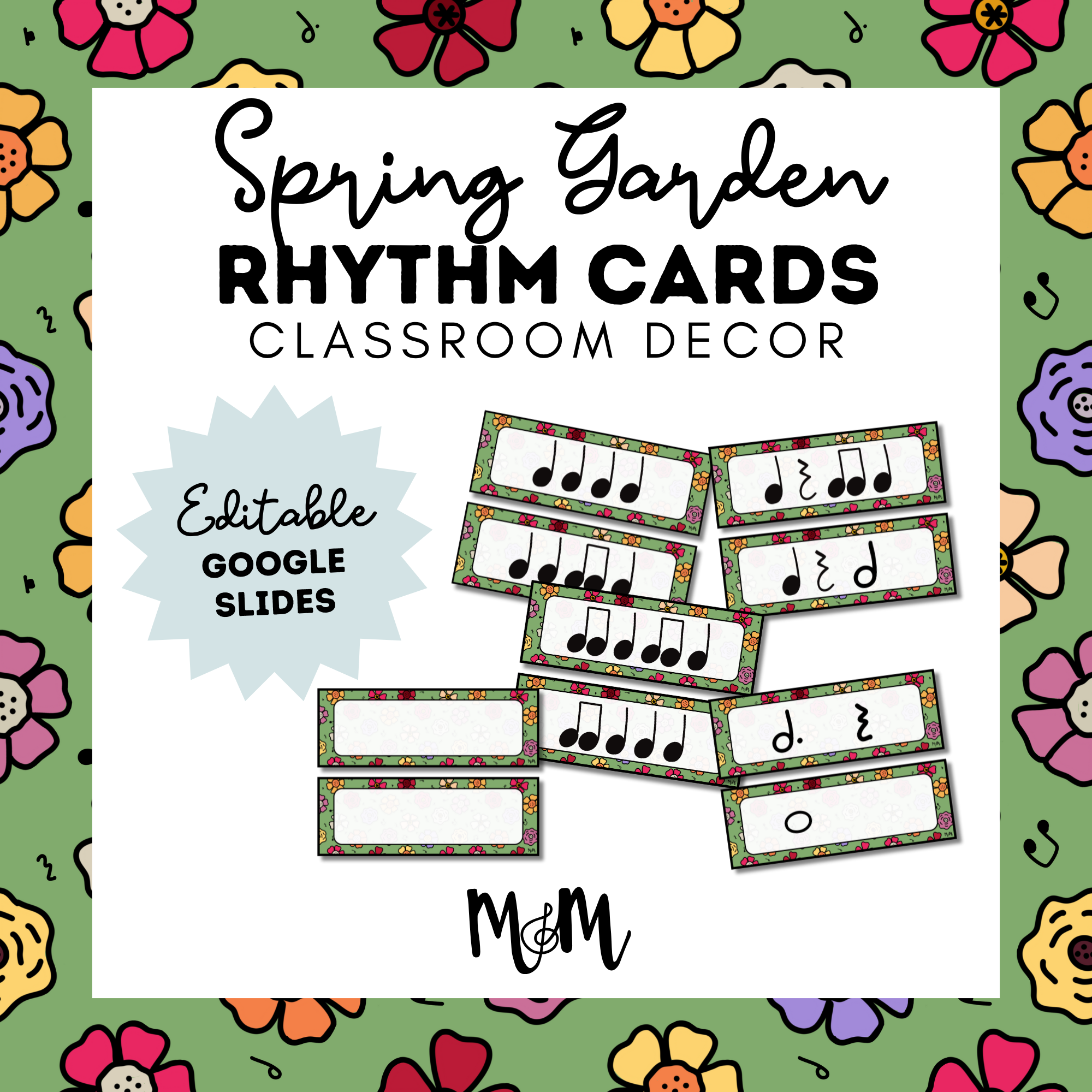 Spring Garden: Rhythm Cards DIGITAL DOWNLOAD – Musically Minted
