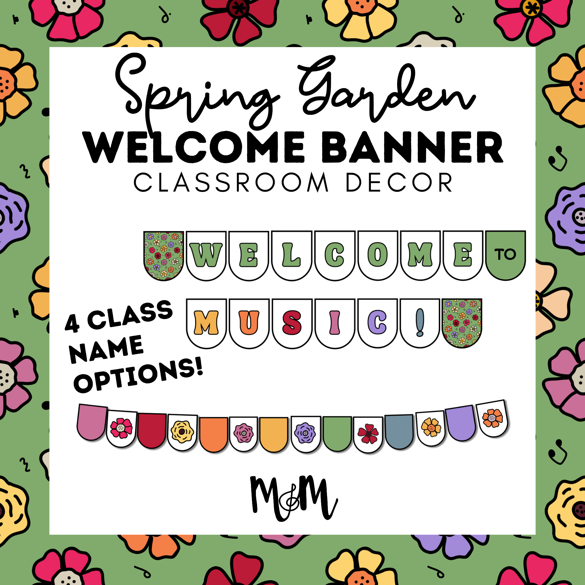Spring Garden: Welcome Banner DIGITAL DOWNLOAD – Musically Minted