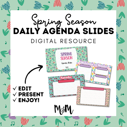 Spring Flower Daily Agenda Slides | Google Slides DIGITAL DOWNLOAD