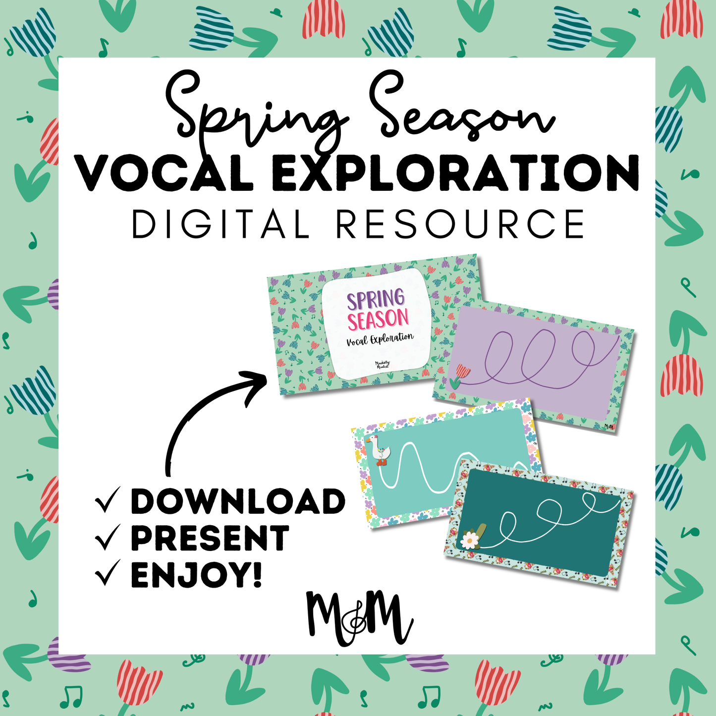 Spring Flower Vocal Exploration | Google Slides | March Music Activity DIGITAL DOWNLOAD